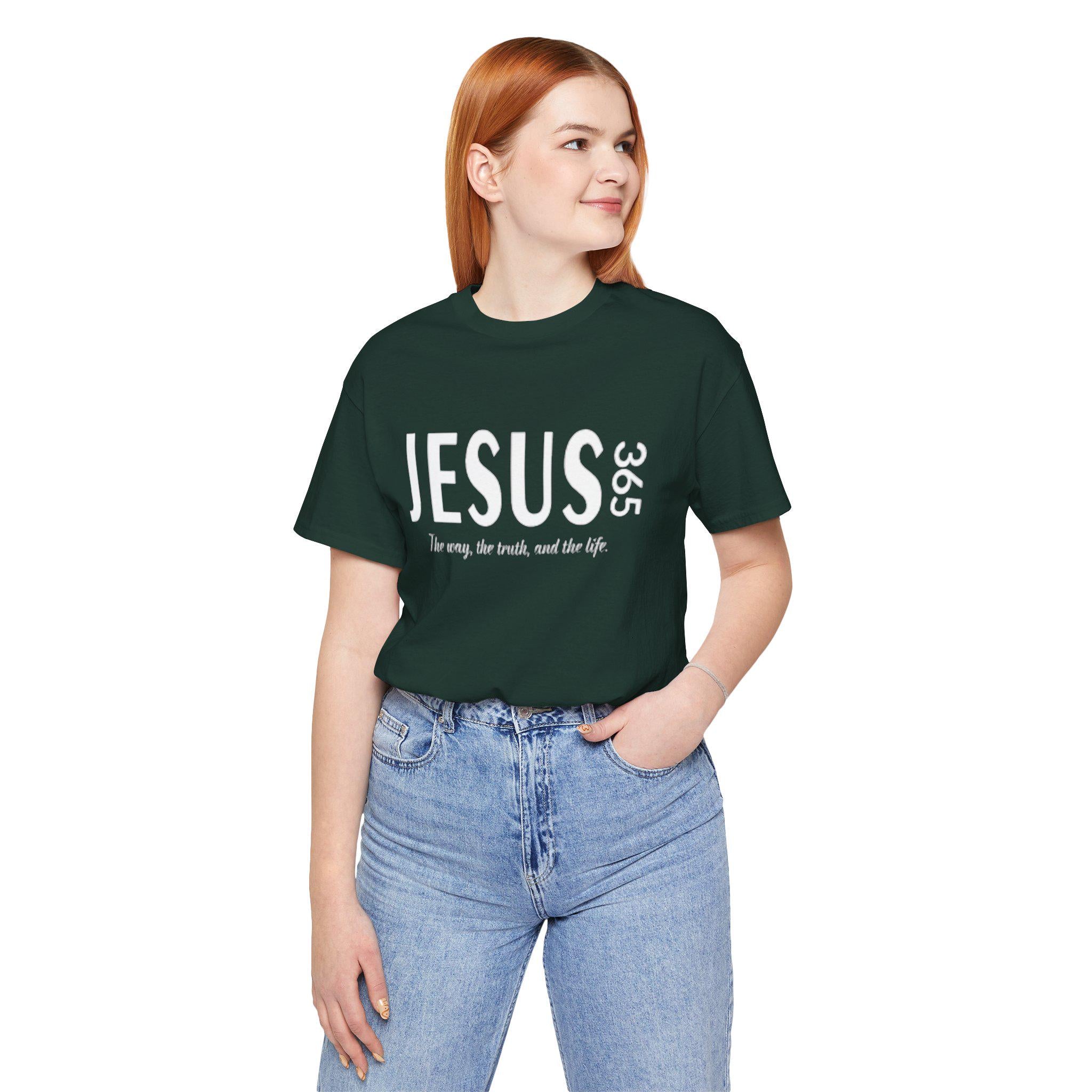 Jesus 365 tee | Christian faith shirt, scripture verse design