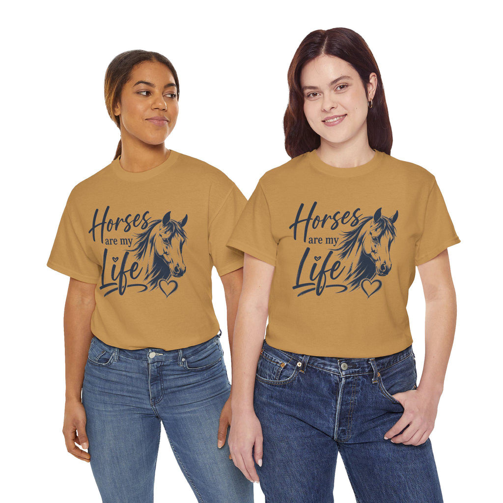Horses Are My Life tee | Horse Lover Graphic Shirt, Equestrian Design