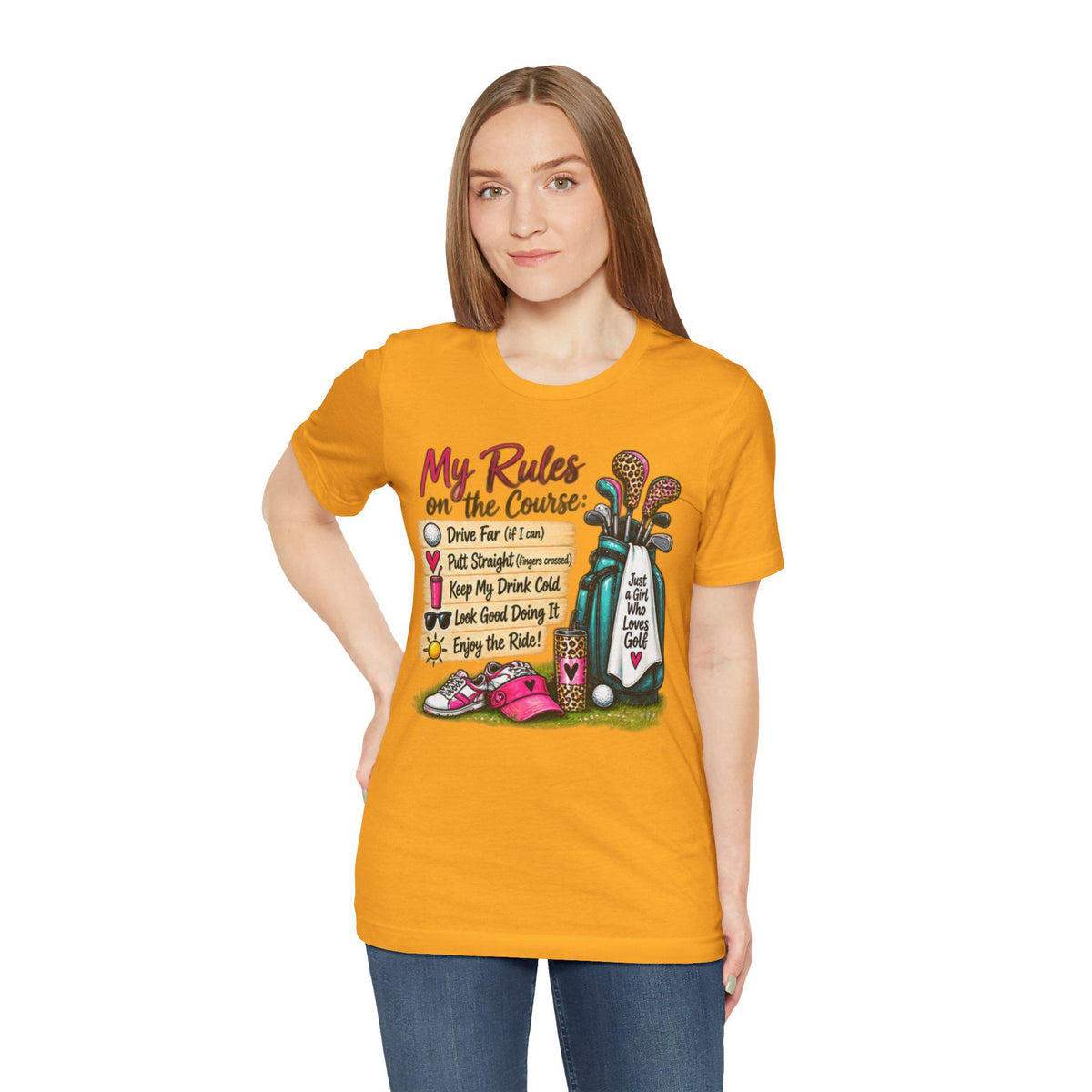 Golf Course Rules Tee | Women's Humorous Golf Shirt