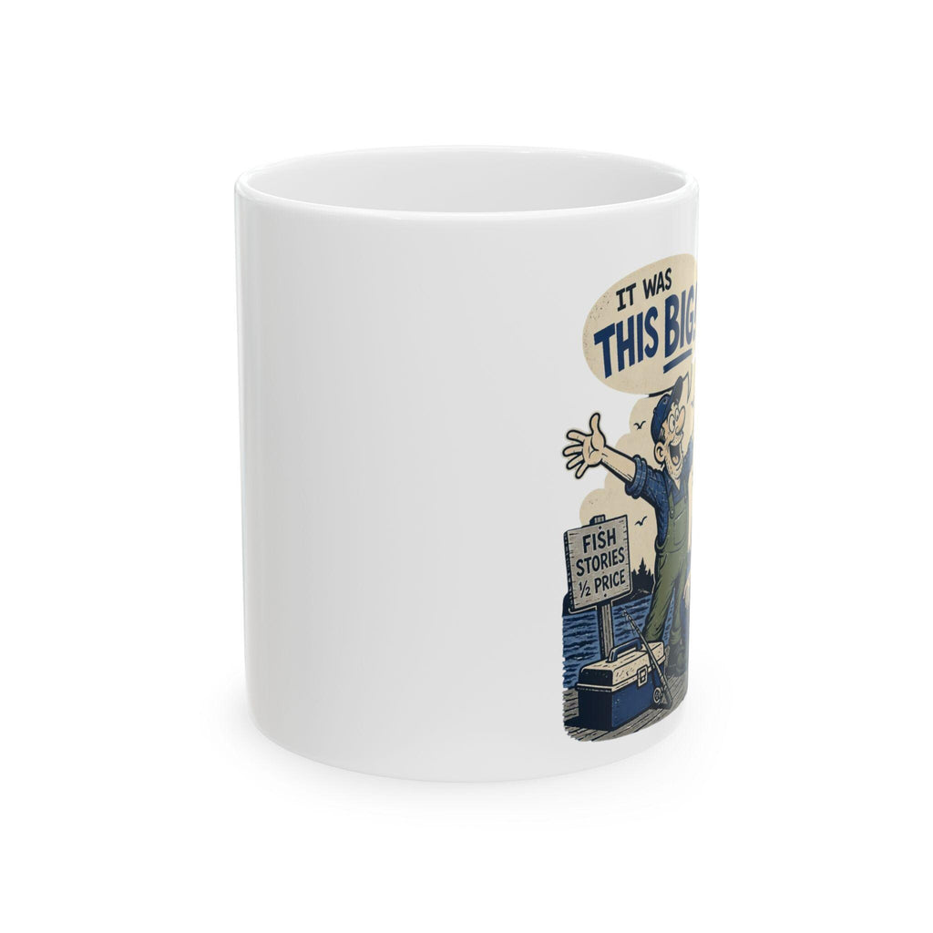 It Was This Big Fishing Cartoon Mug | Funny Fisherman Illustration