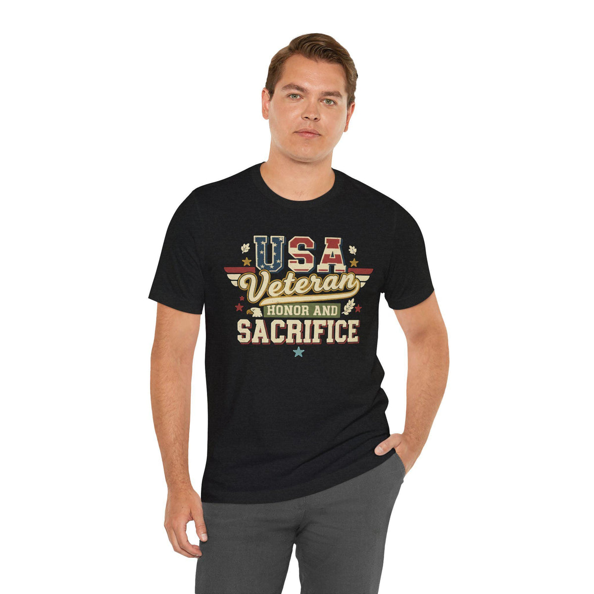 USA Veteran Honor and Sacrifice T-Shirt | Patriotic Military Tee