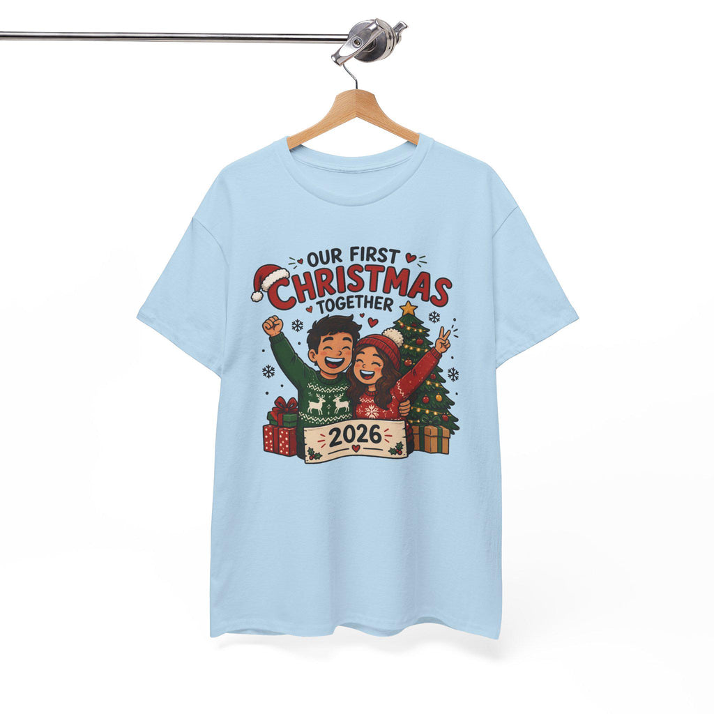 Our First Christmas Together 2026 Tee | Couple Holiday Shirt, Christmas Tree Illustration