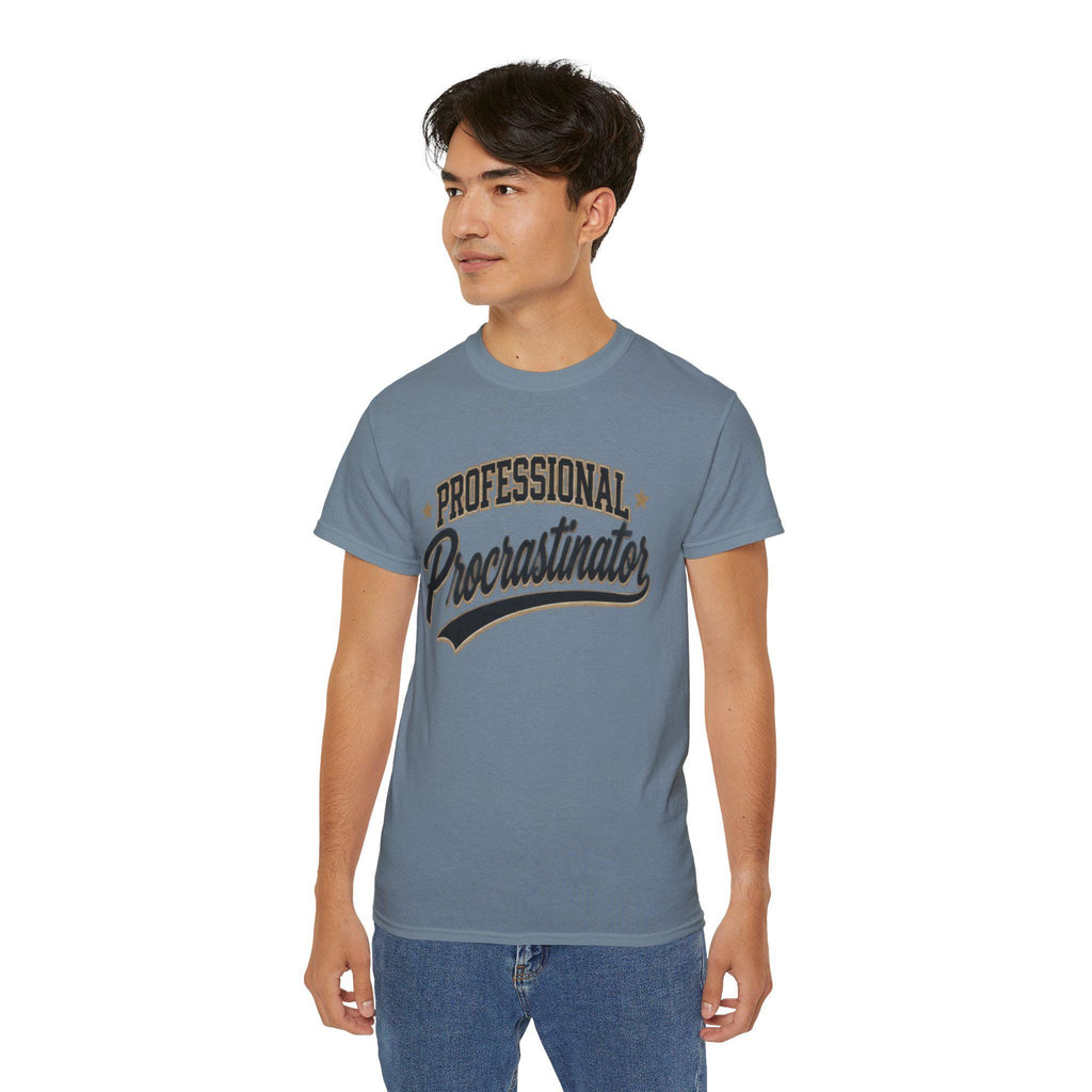 Professional Procrastinator T-Shirt | Retro Script Tee for him