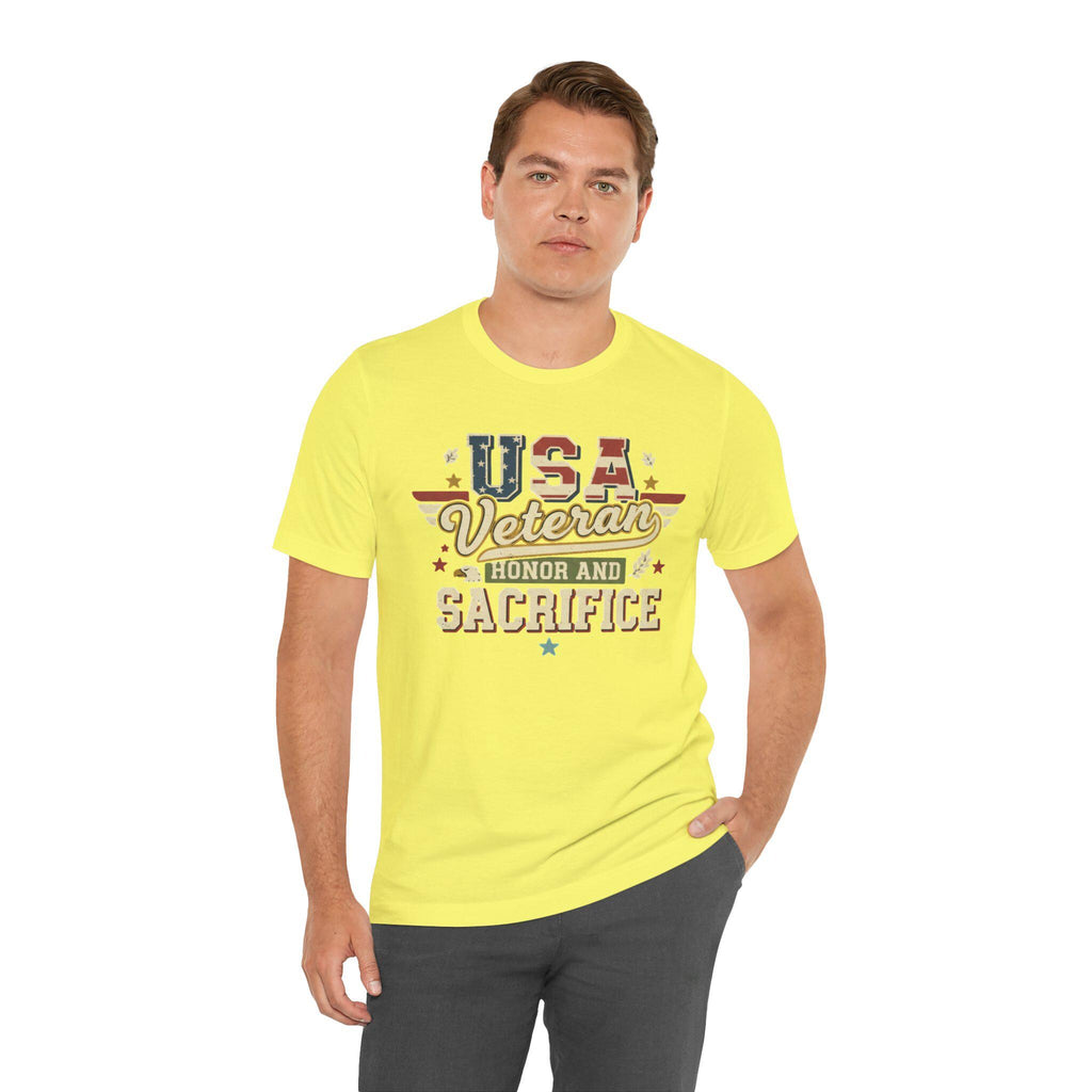 USA Veteran Honor and Sacrifice T-Shirt | Patriotic Military Tee