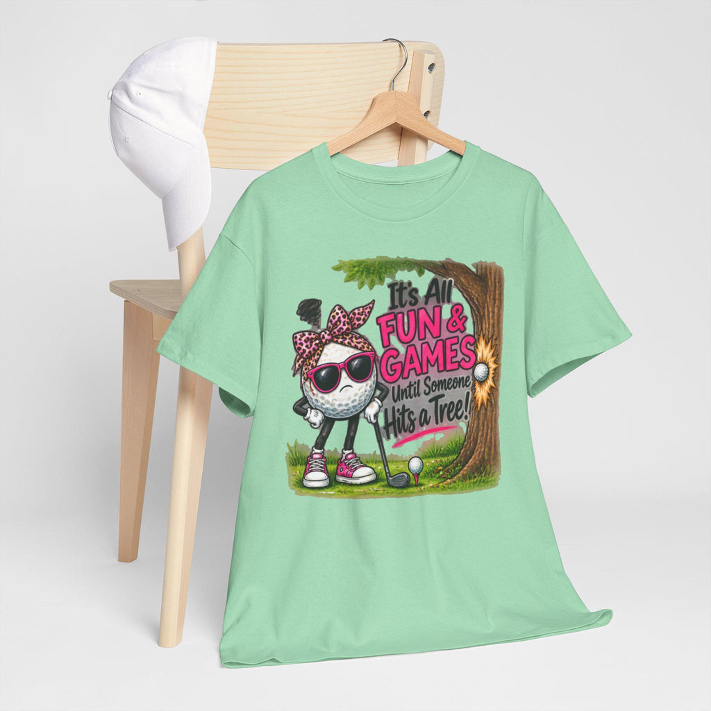 Funny T-Shirt, Retro Golf Ball Character, Golf Humor Tee