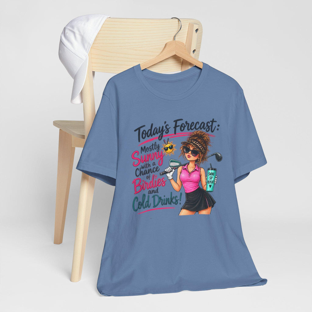 Womens Golf Shirt, Sunny Birdies Cold Drinks Graphic Tee