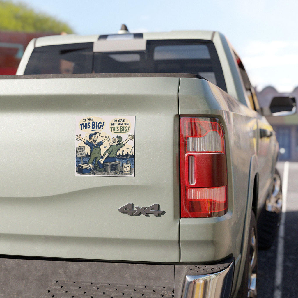 Fishing Humor It Was This Big Car Magnet | Funny Fishermen Dock Scene