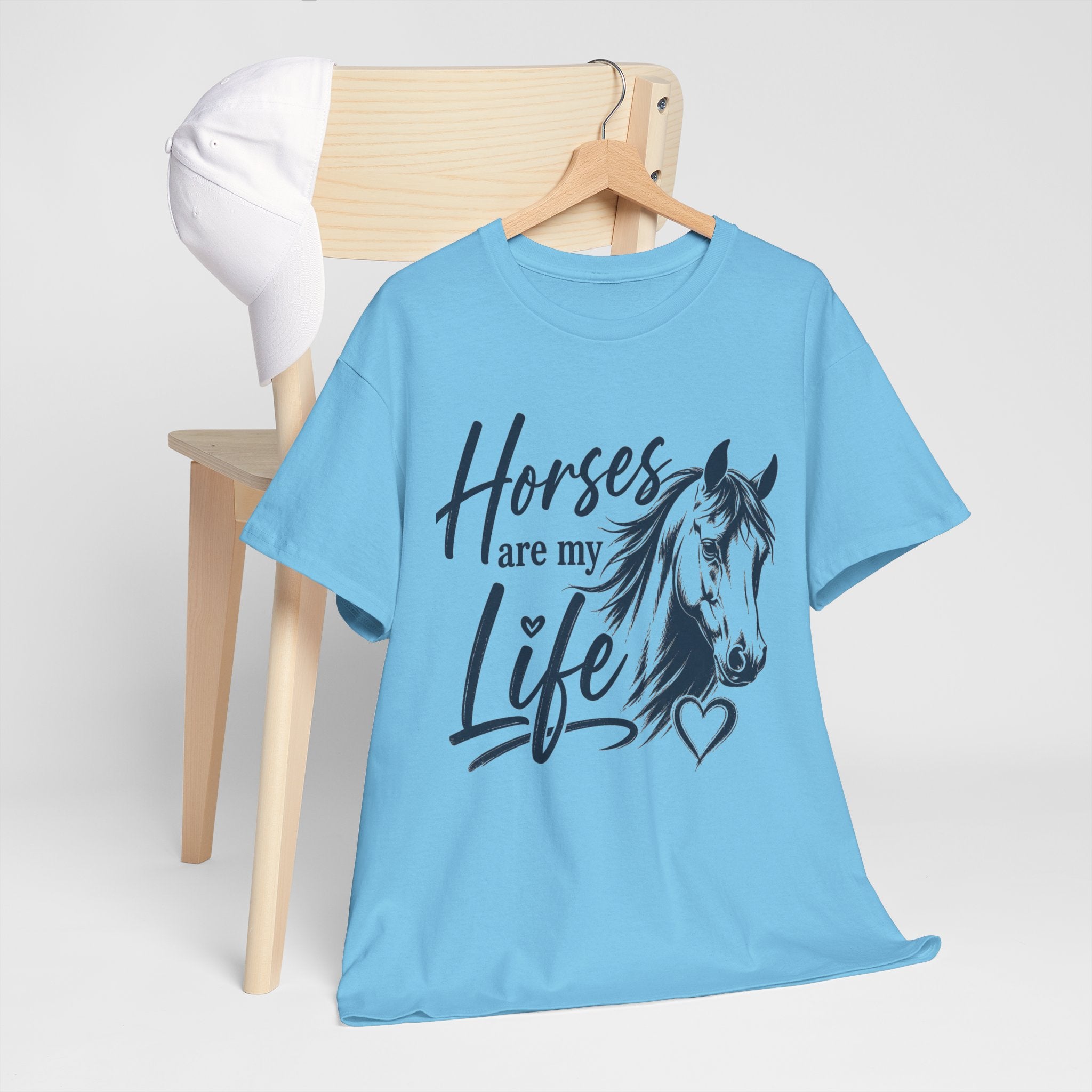 Horses Are My Life T-Shirt | Horse Head Illustration, Equestrian Apparel