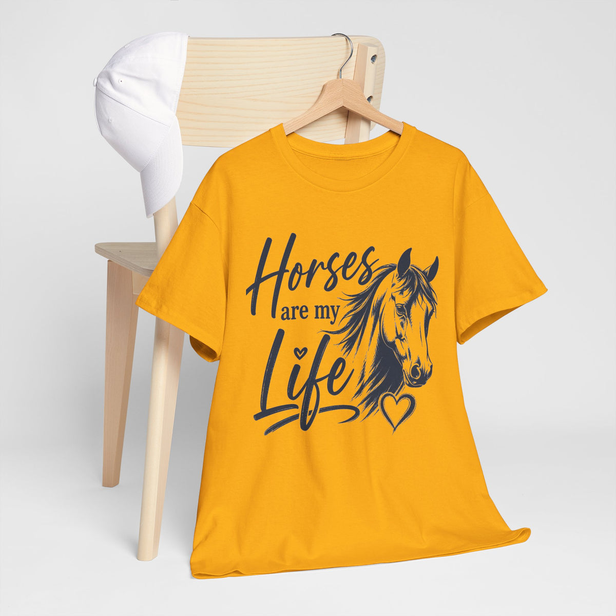 Horses Are My Life T-Shirt | Horse Head Illustration, Equestrian Apparel
