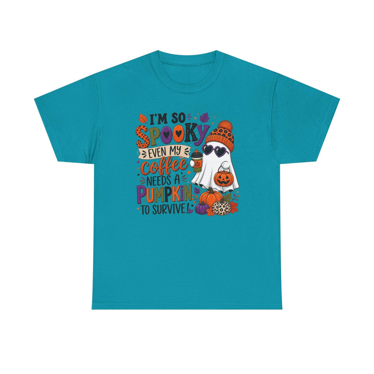 Spooky Pumpkin Ghost Tee | Fall Halloween Graphic Shirt