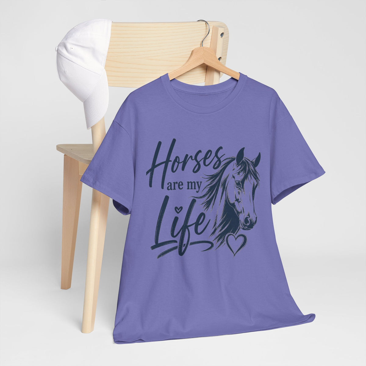 Horses Are My Life T-Shirt | Horse Head Illustration, Equestrian Apparel