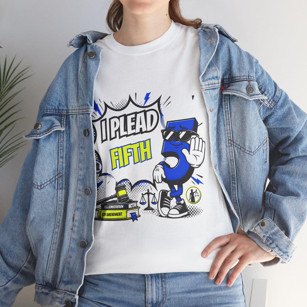 I Plead Fifth graphic Tee | Funny 5th Amendment design, Lawyer Rights Shirt
