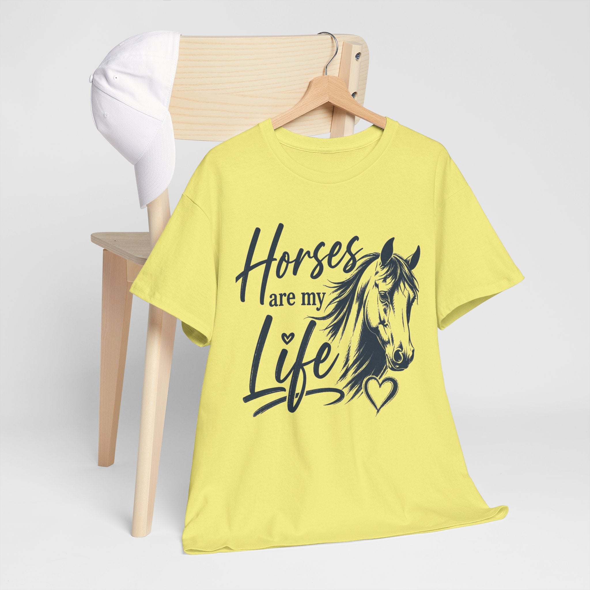Horses Are My Life T-Shirt | Horse Head Illustration, Equestrian Apparel
