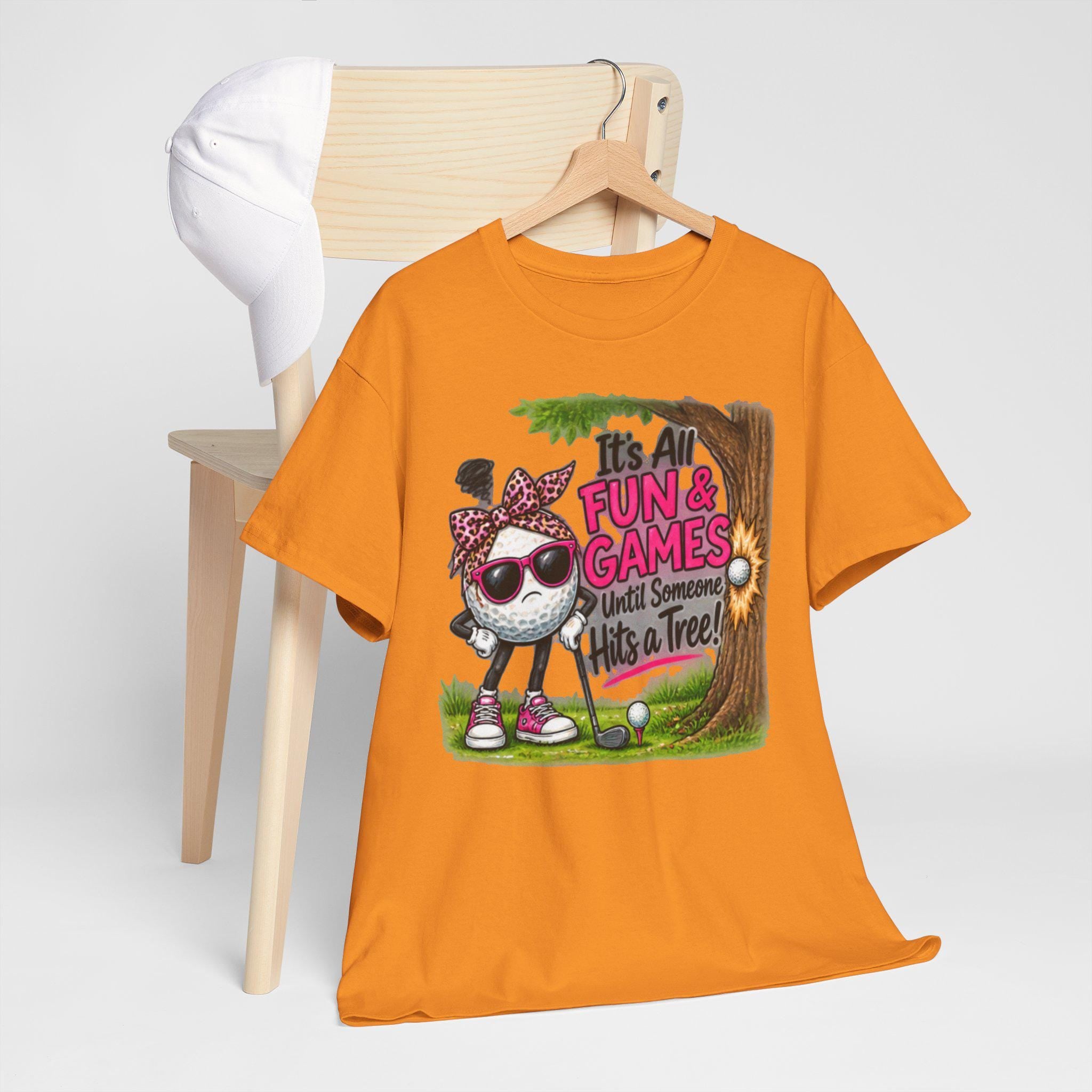 Funny T-Shirt, Retro Golf Ball Character, Golf Humor Tee