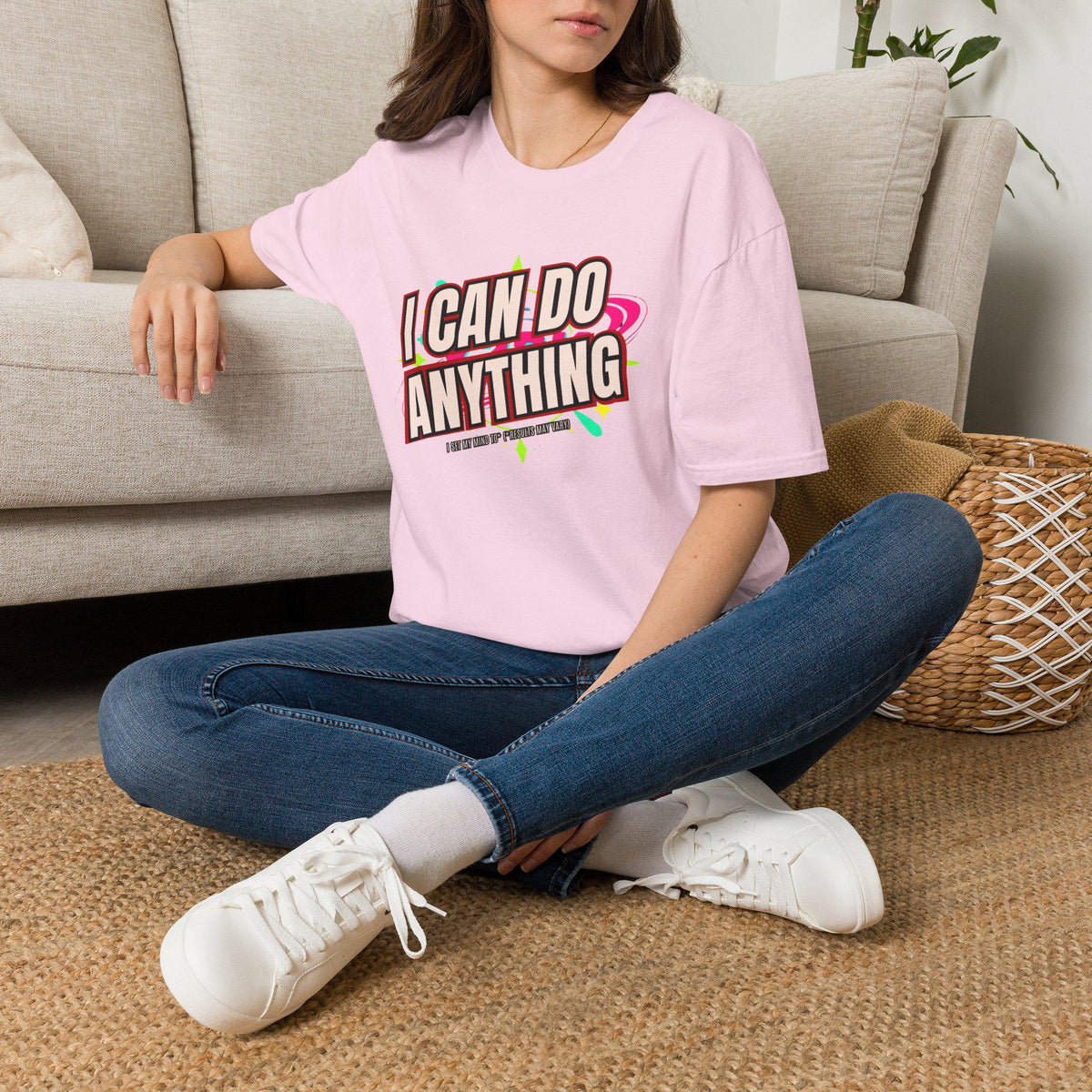 I Can Do Anything Motivational T-Shirt, Retro Positive Quote Tee, Inspirational Gift for Her, Empowerment Graphic Tee, Confidence Shirt