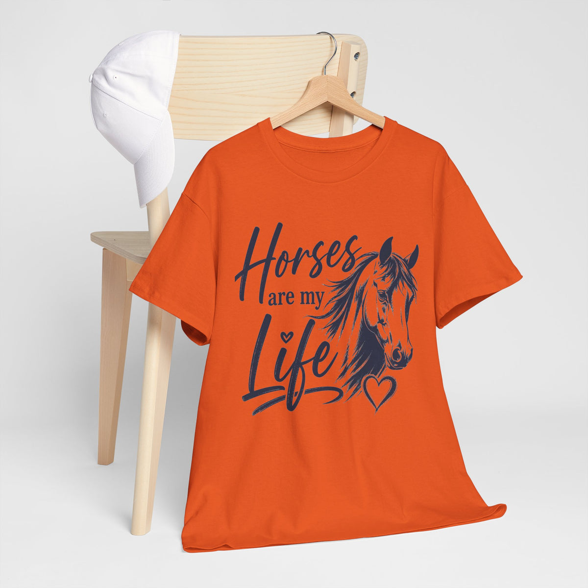 Horses Are My Life T-Shirt | Horse Head Illustration, Equestrian Apparel