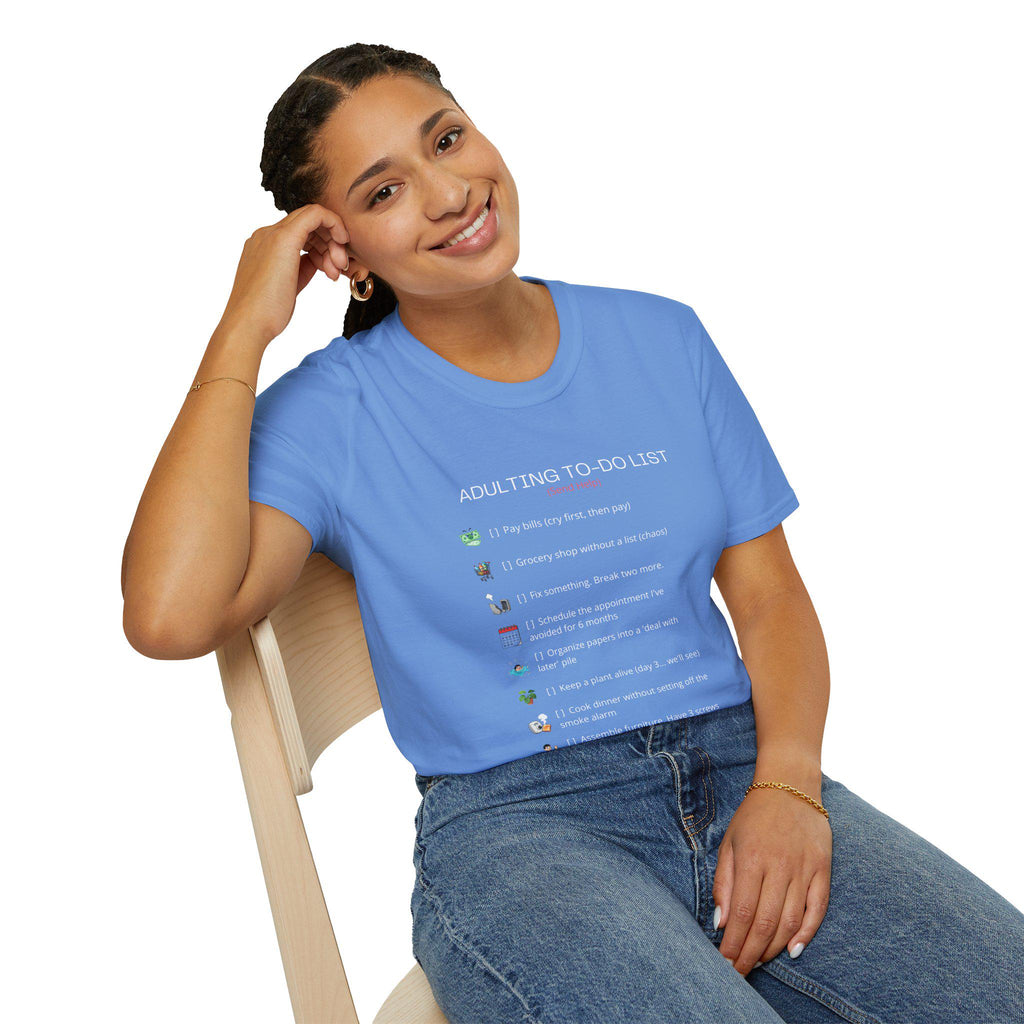 Adult To-Do List T-Shirt | Minimalist Humor Graphic Tee