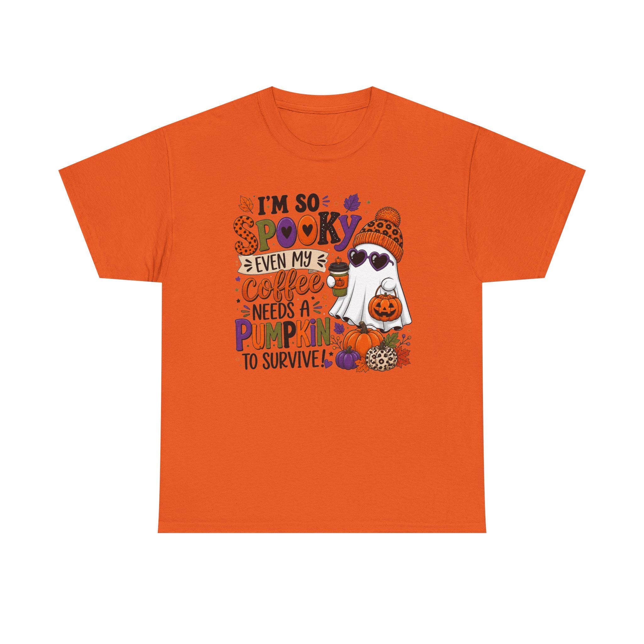 Spooky Pumpkin Ghost Tee | Fall Halloween Graphic Shirt