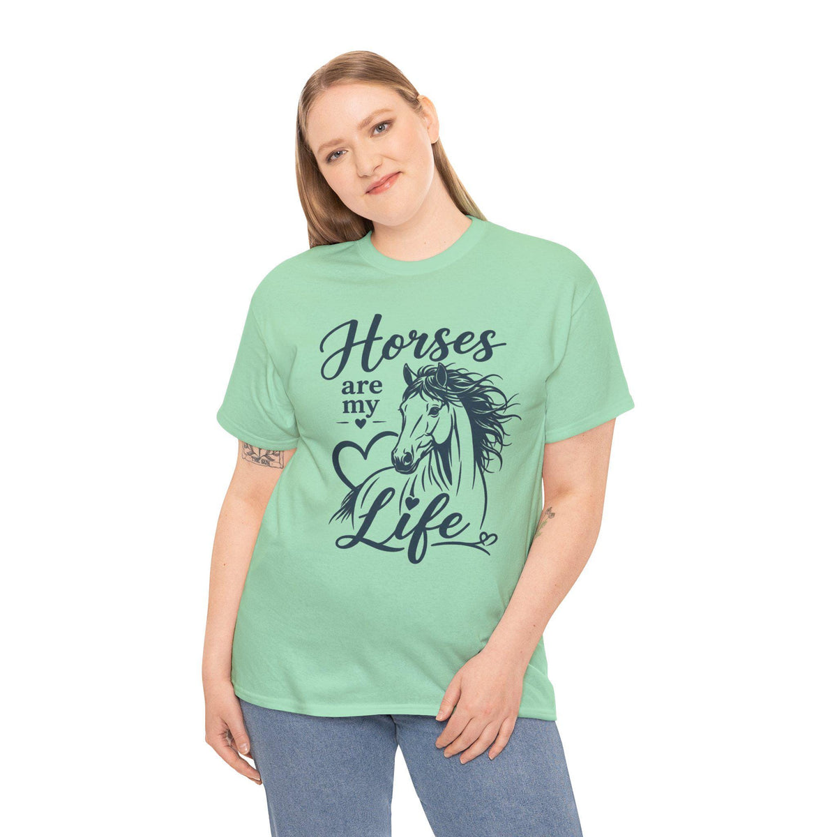 Horses Are My Life shirt Tee | Horse sketch, heart design