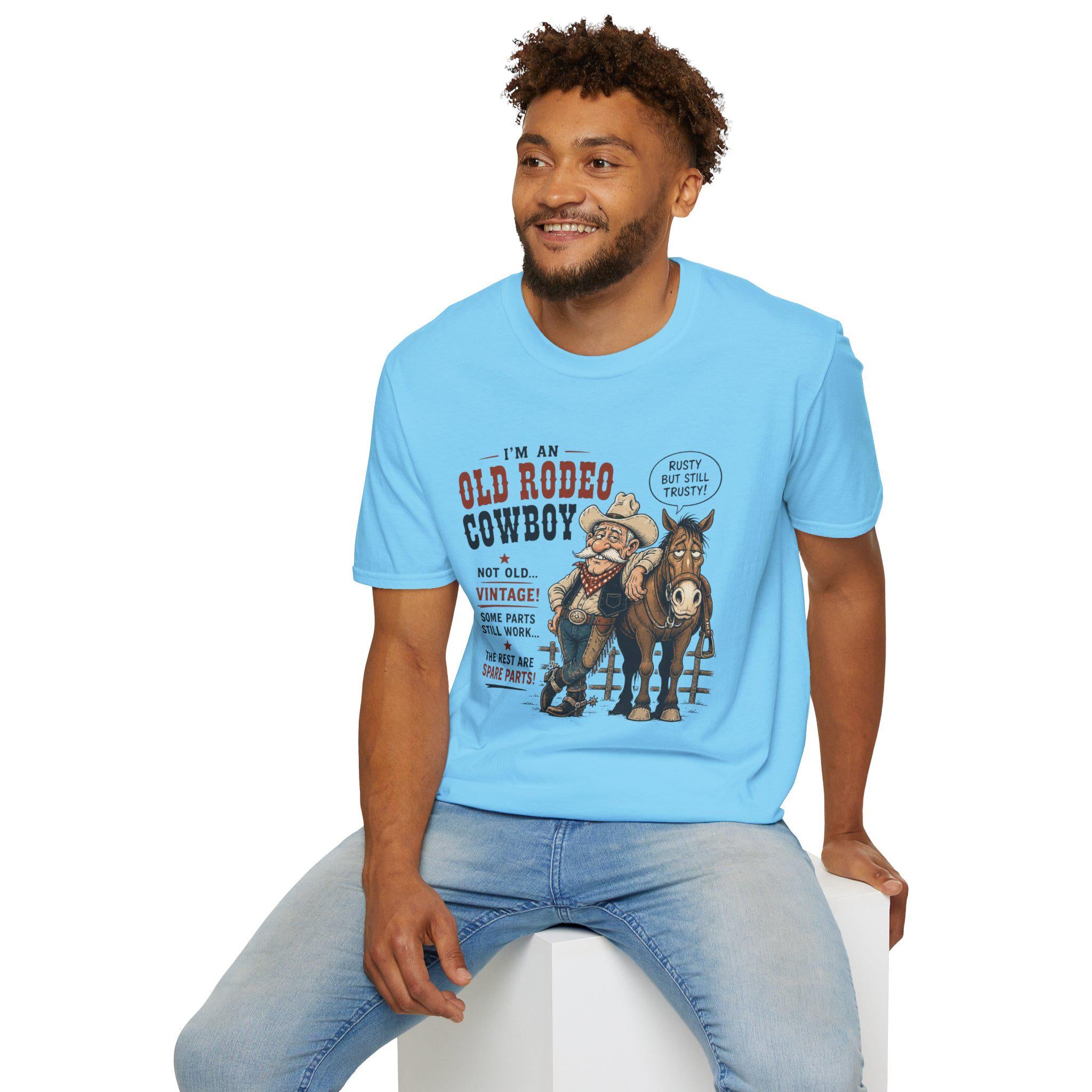 Old Rodeo Cowboy T-Shirt | Vintage Western Cowboy Graphic