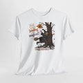 Witch Halloween Tee | Broom Landing Gone Wrong, Pumpkin Orange (100% Cotton)