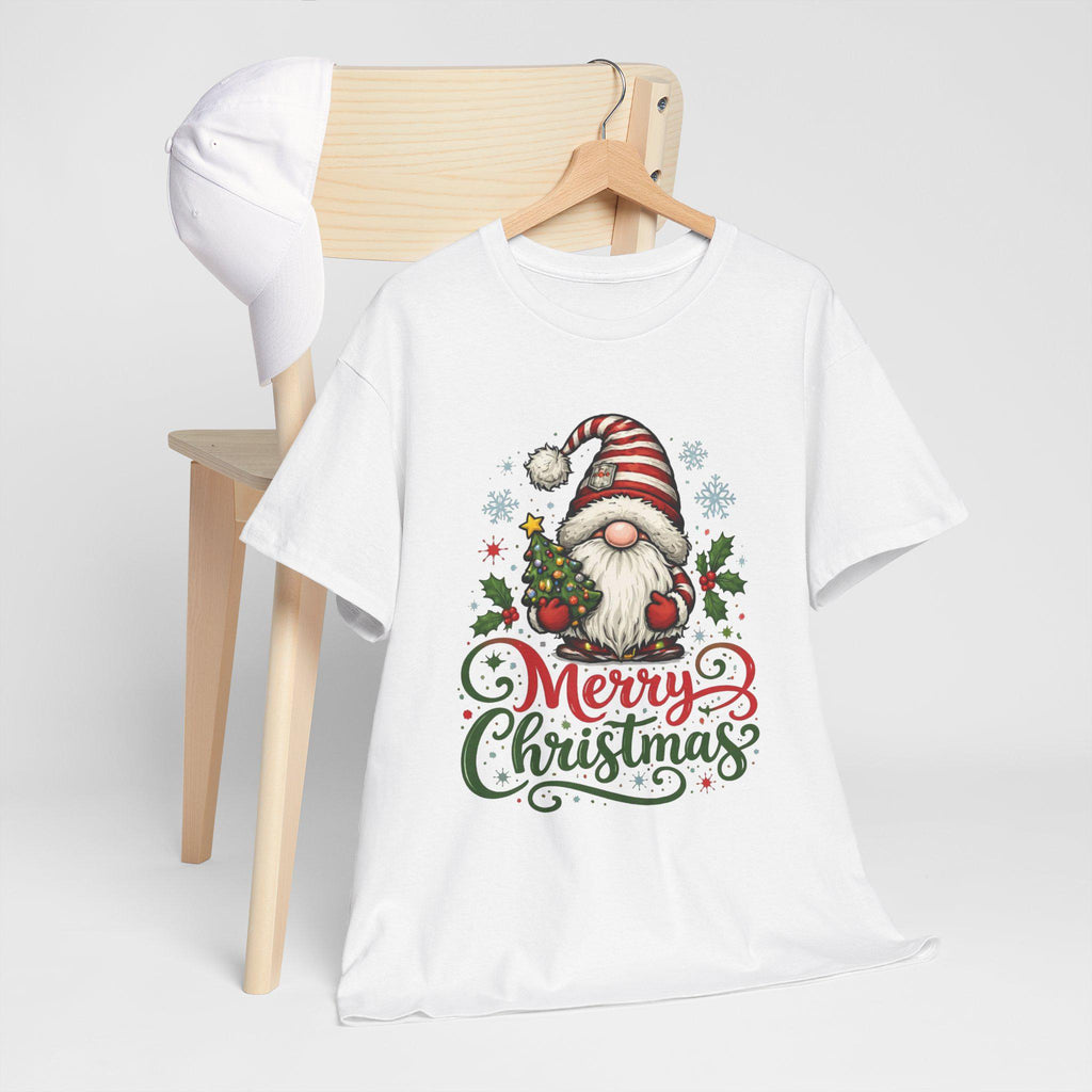 Santa Gnome Merry Christmas Tee | Holiday Gnome, Festive Typography