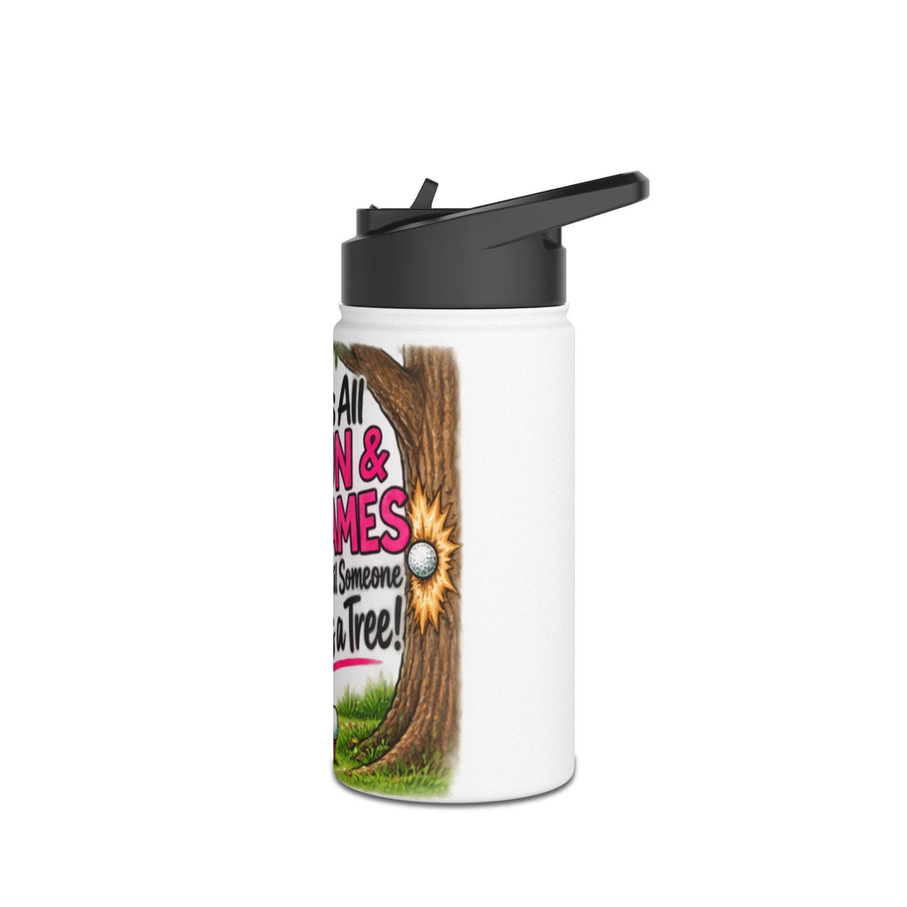 Golf Humor Water Bottle | Stainless Steel Insulated Tumbler, Cheeky Sporty Vibe