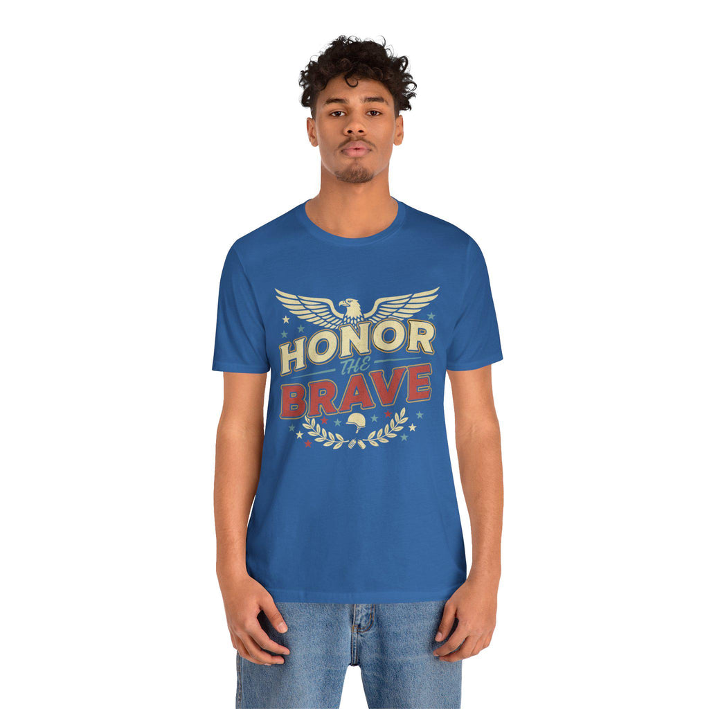 Honor the Brave T-Shirt | Patriotic Eagle Military Tribute Tee