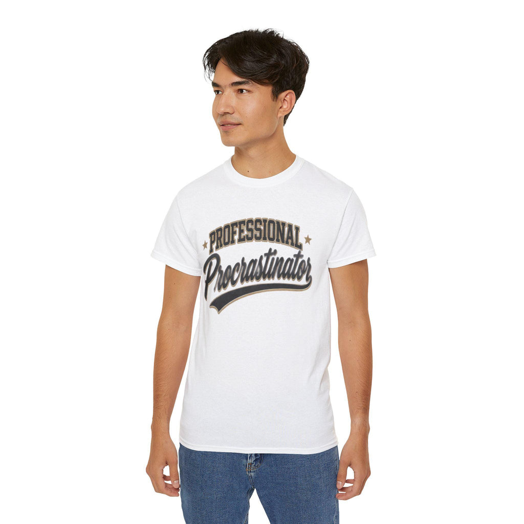 Professional Procrastinator T-Shirt | Retro Script Tee for him