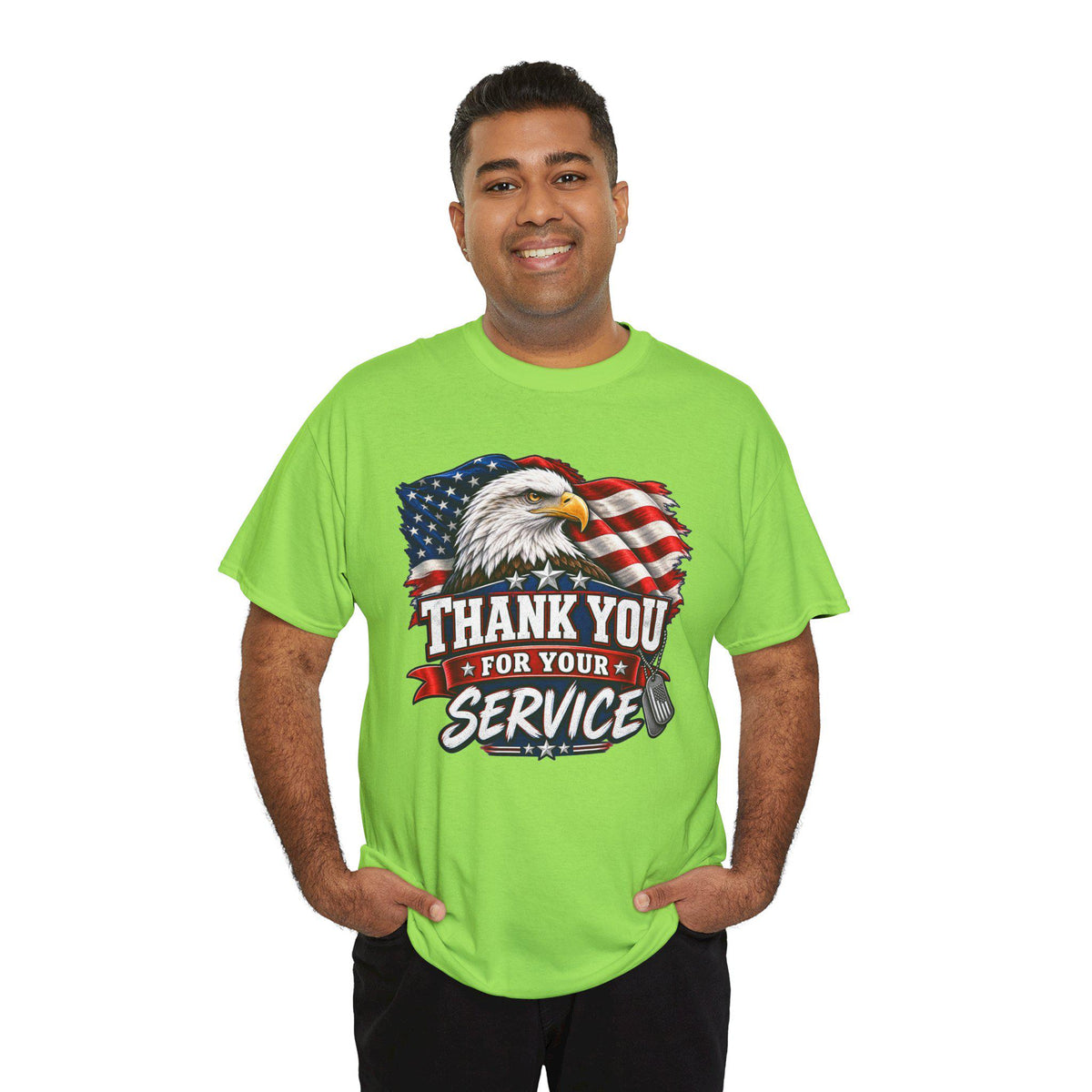 Thank You For Your Service T-Shirt | Eagle American Flag Military Tribute