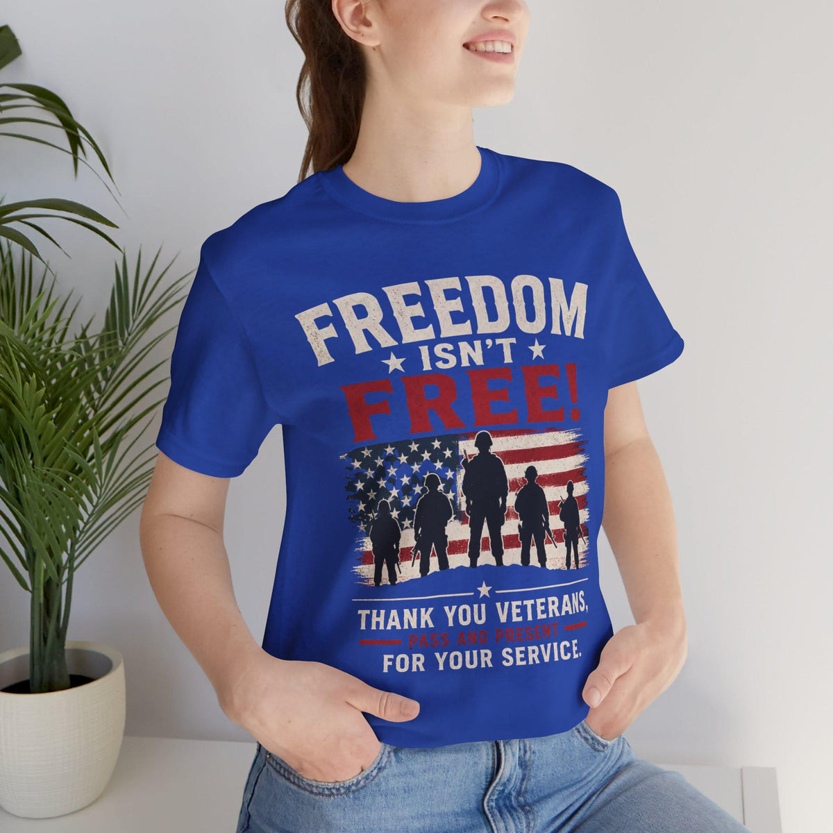 Freedom Isn't Free Patriotic Tee | Veterans Flag Soldiers T-Shirt, Thank you for your service
