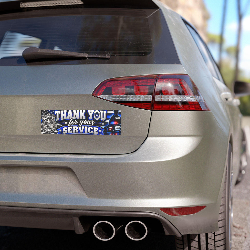 Thank You for Your Service Police Thin Blue Line Car Magnet