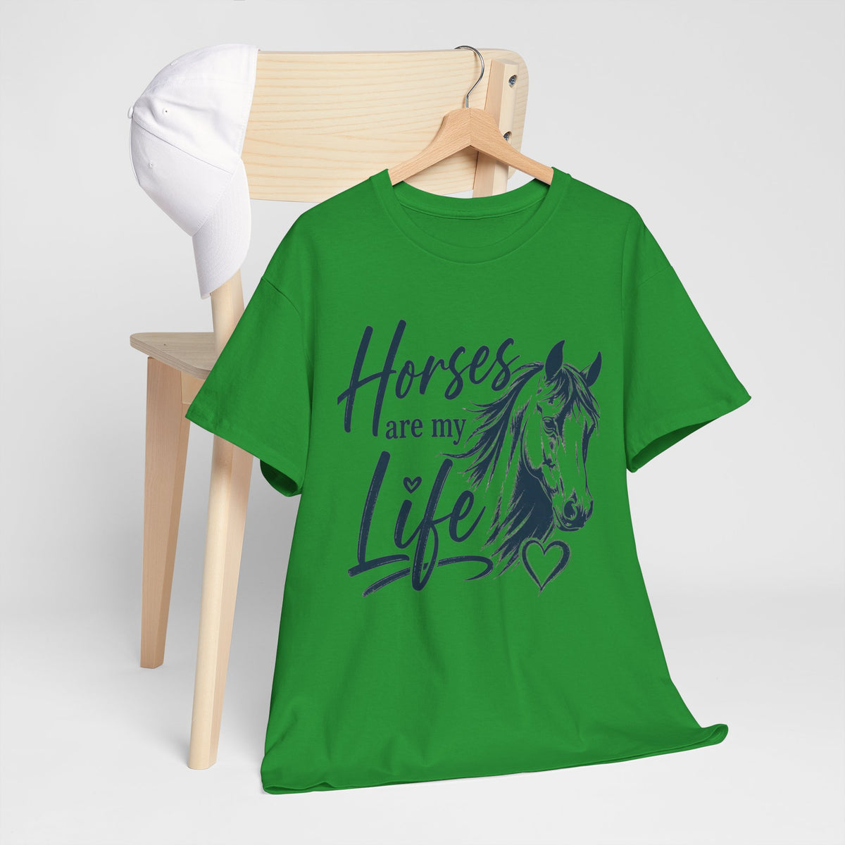 Horses Are My Life T-Shirt | Horse Head Illustration, Equestrian Apparel