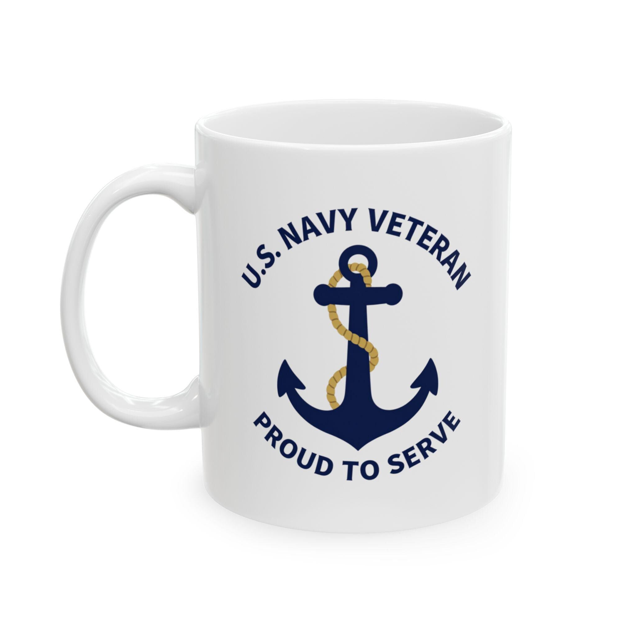 Thank You Veteran Ceramic Mug | U.S. Navy Proud To Serve Tribute