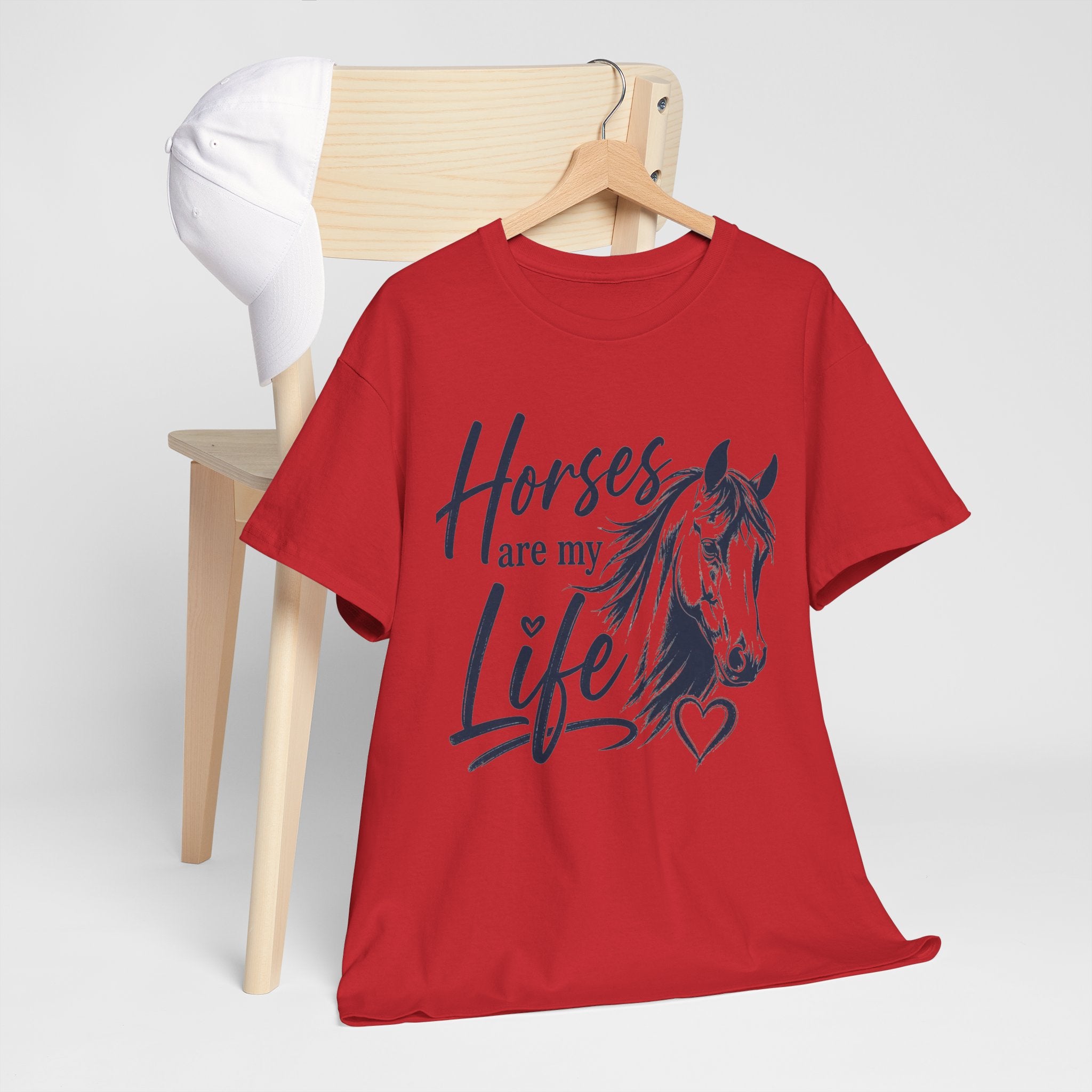 Horses Are My Life T-Shirt | Horse Head Illustration, Equestrian Apparel