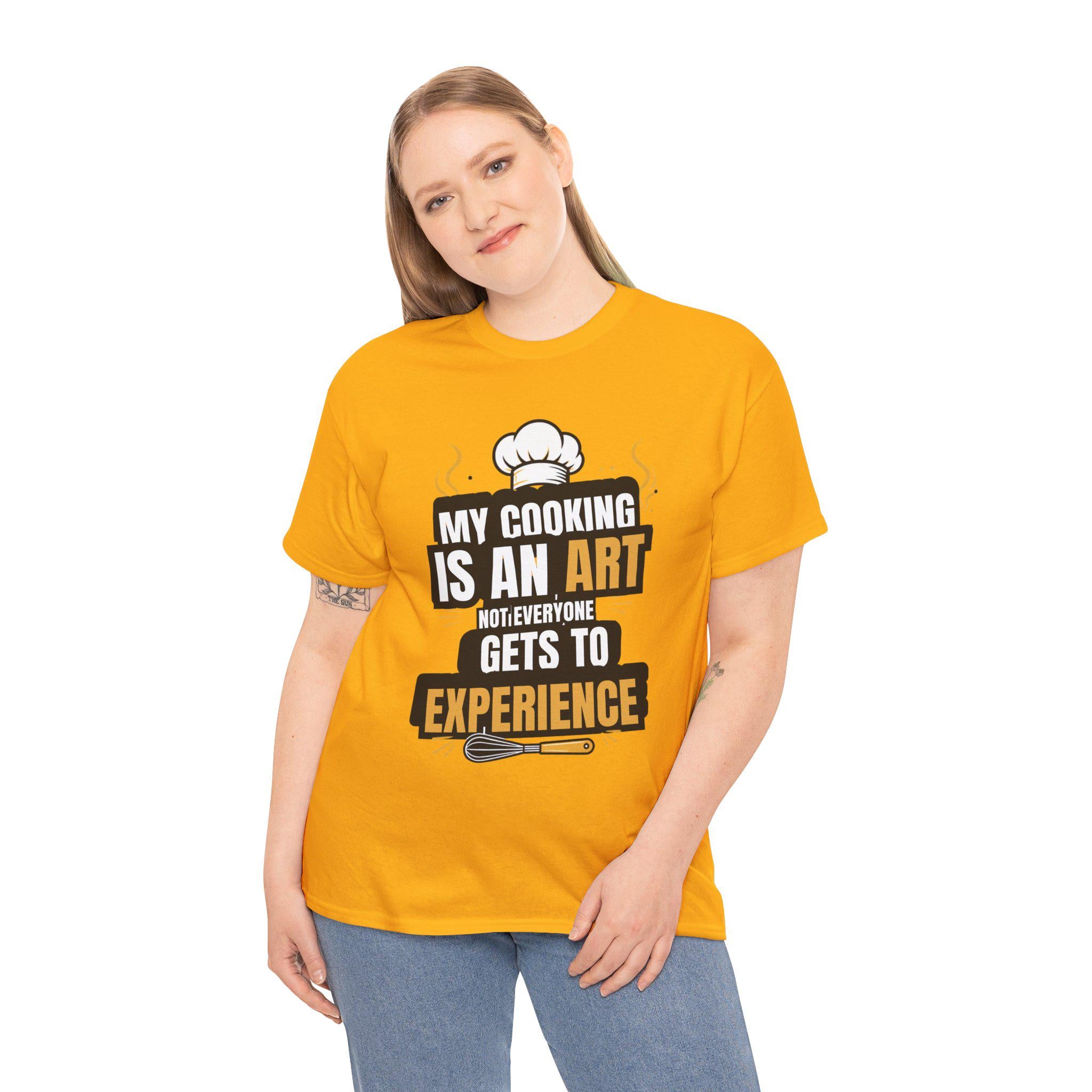 My Cooking Is An Art T-Shirt | Chef Quote Tee, Cooking Graphic