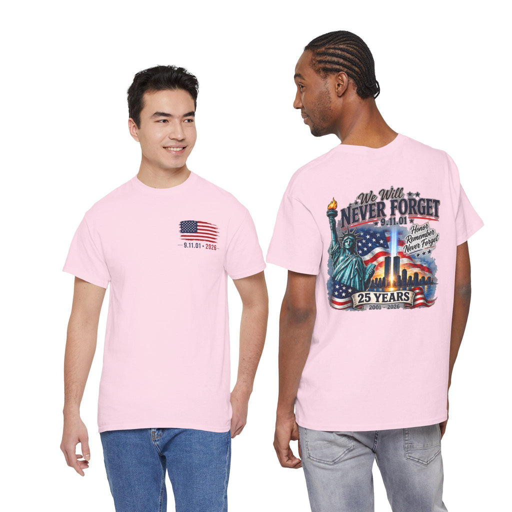 9/11 Memorial Tee | Statue of Liberty, Twin Towers, American Flag (25 Years)