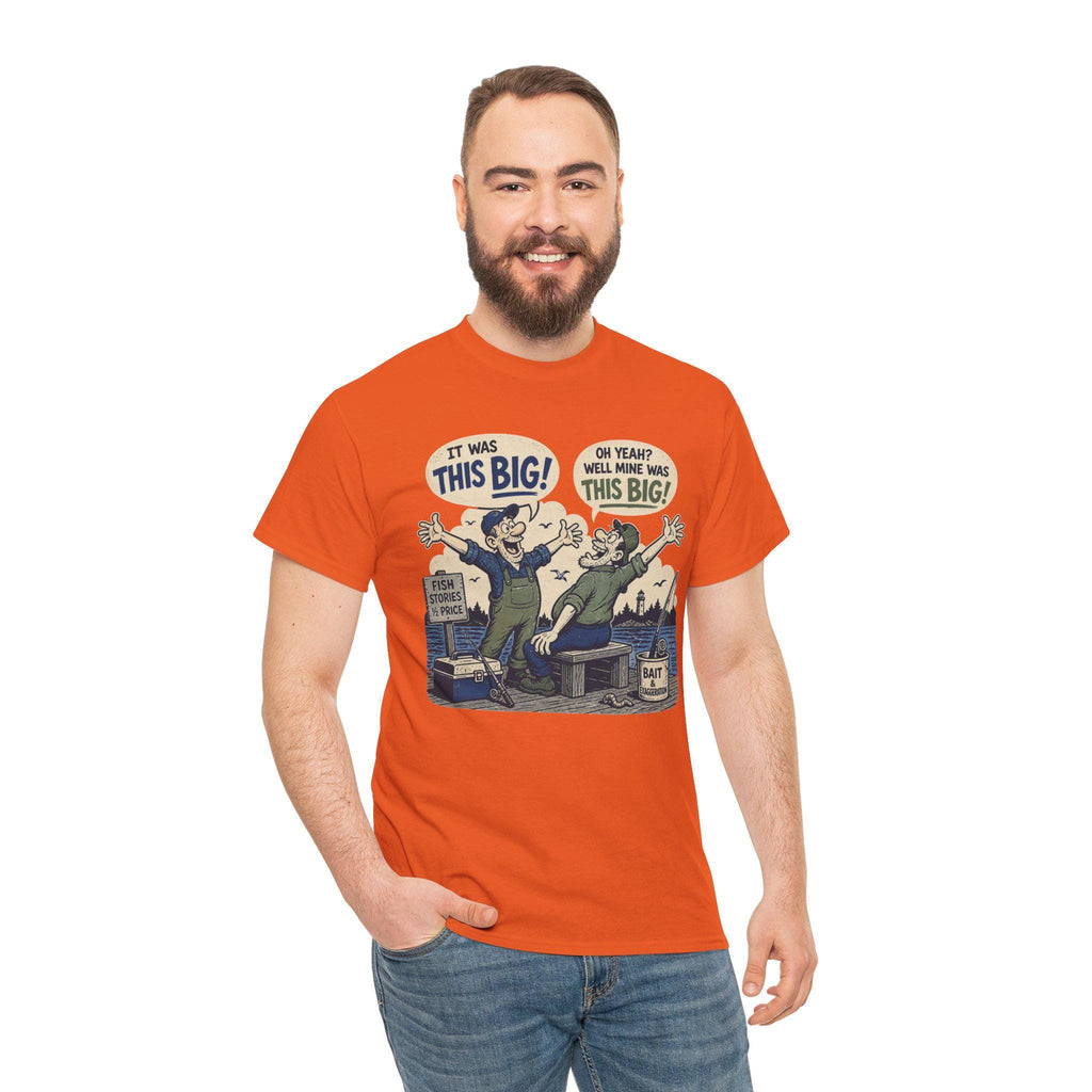 Fishing Tale This Big T-Shirt | Retro Cartoon Fishermen Tee