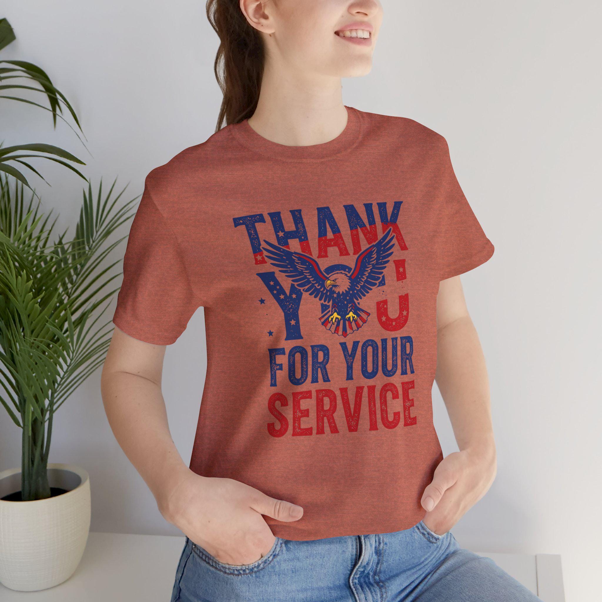 Thank You For Your Service T-Shirt | American Eagle Patriotic Military Tribute