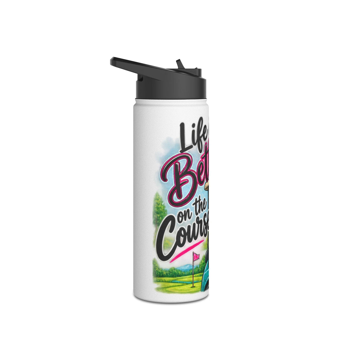 Golf Cart Water Bottle | Life is Better on the Course, Insulated Stainless Steel