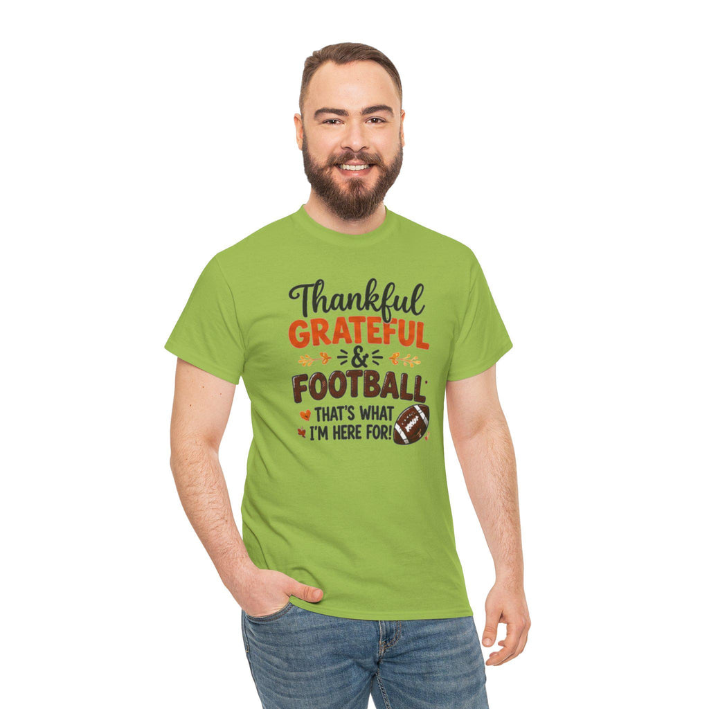 Thanksgiving Football Tee, Thankful Grateful & Football T-Shirt