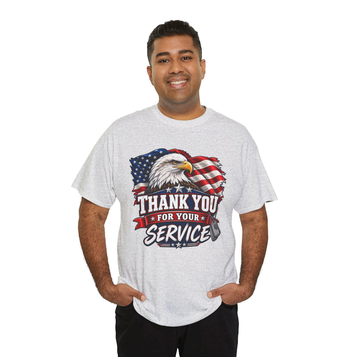 Thank You For Your Service T-Shirt | Eagle American Flag Military Tribute