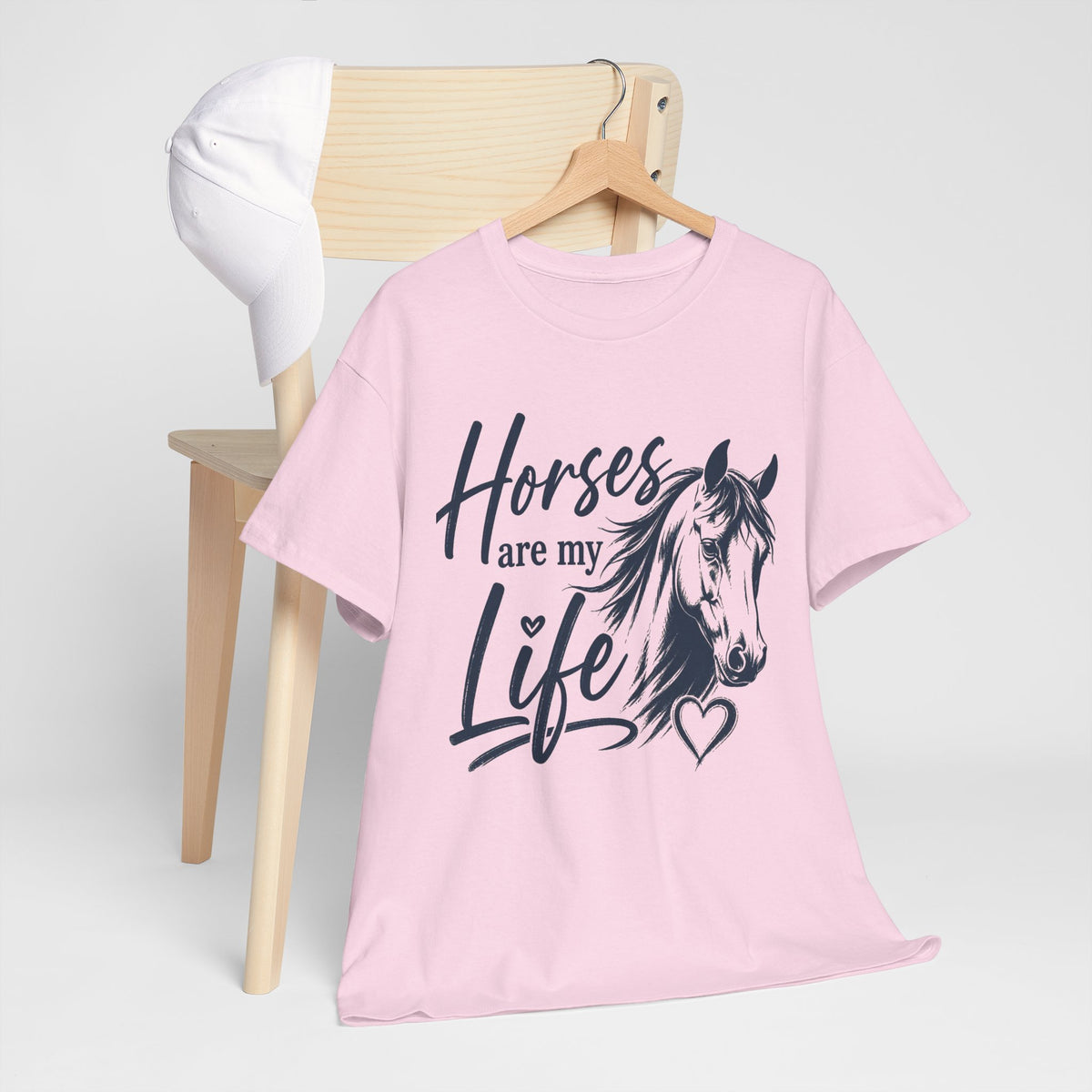 Horses Are My Life T-Shirt | Horse Head Illustration, Equestrian Apparel