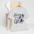 Horses Are My Life T-Shirt | Horse Head Illustration, Equestrian Apparel