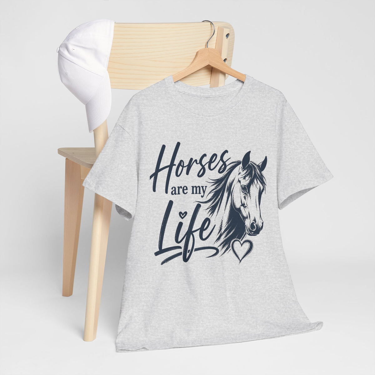 Horses Are My Life T-Shirt | Horse Head Illustration, Equestrian Apparel