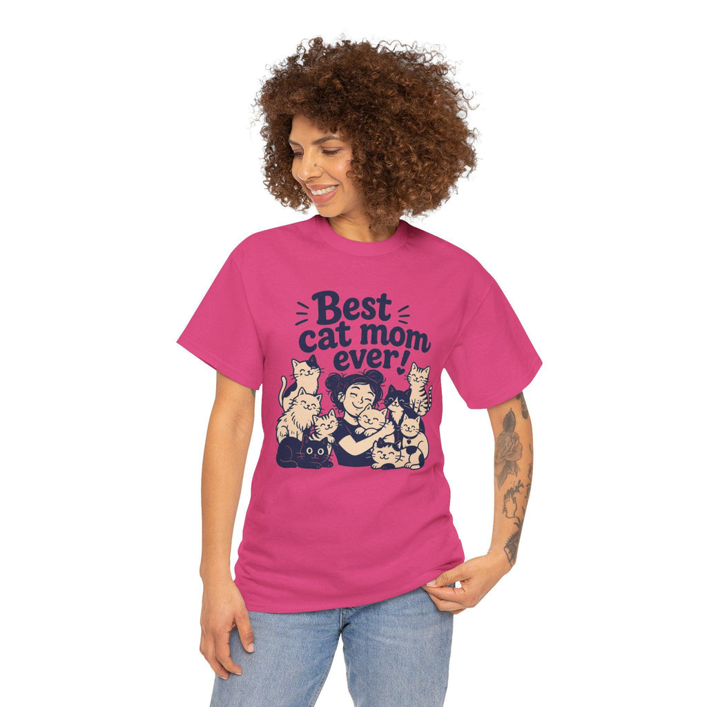 Cat Mom T-Shirt | Playful Clowder, Vintage Palette Graphic Tee