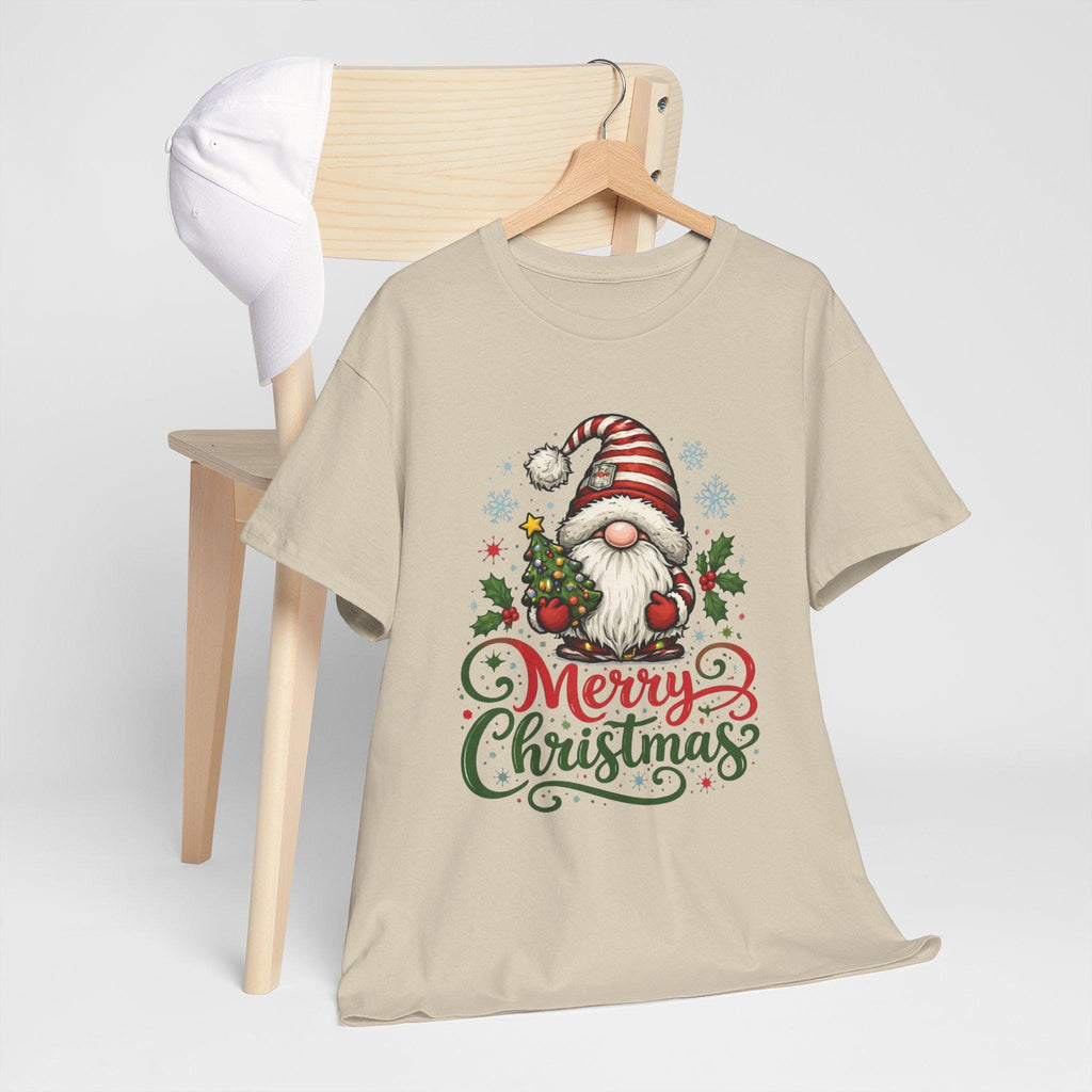 Santa Gnome Merry Christmas Tee | Holiday Gnome, Festive Typography