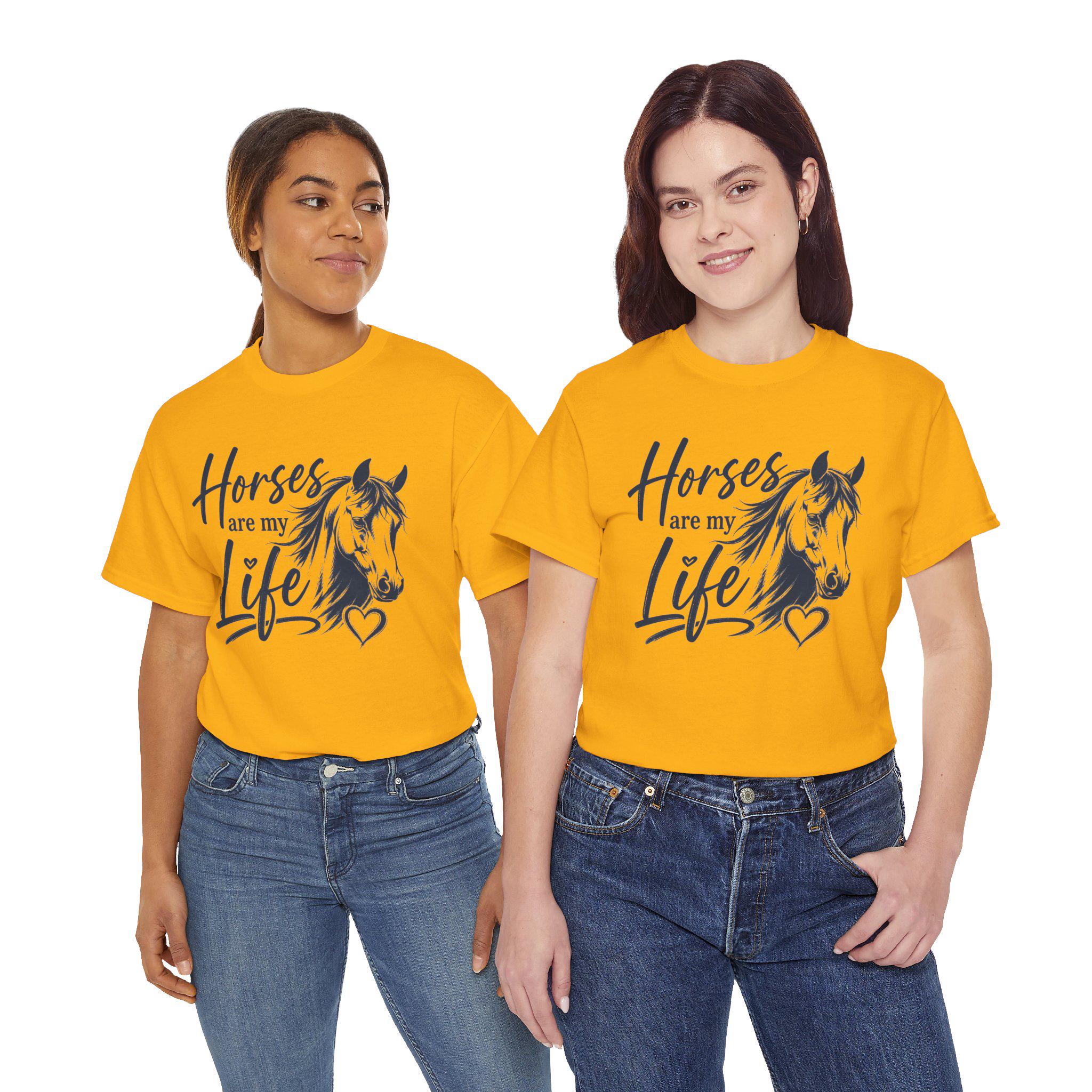 Horses Are My Life tee | Horse Lover Graphic Shirt, Equestrian Design
