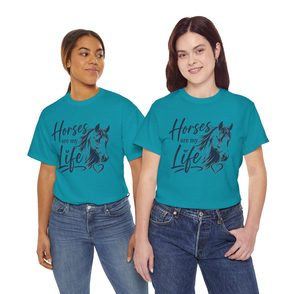 Horses Are My Life tee | Horse Lover Graphic Shirt, Equestrian Design