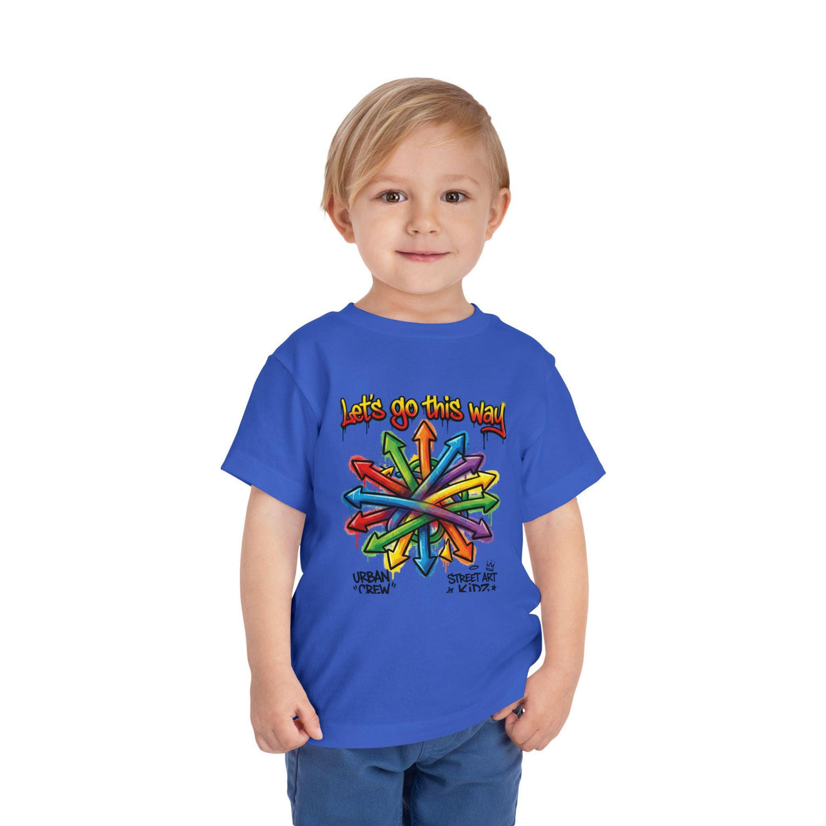 Colorful Arrow Toddler T-Shirt, Cute Graphic Tee for Toddler Boy Girl, Playful Kids Shirt, Unisex Toddler Birthday Gift Tee